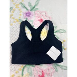 Beyond Yoga Racerback Black‎ Heather Sports Bra Tank Top L G G NWT